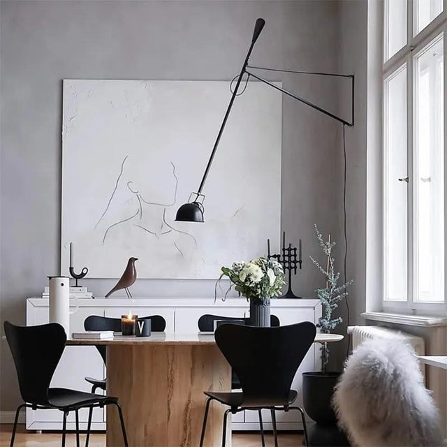 Designer Long Arm Adjustable Long Pole Wall Light-ChandeliersDecor.com