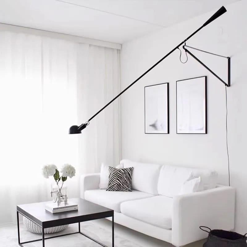 Designer Long Arm Adjustable Long Pole Wall Light-ChandeliersDecor.com