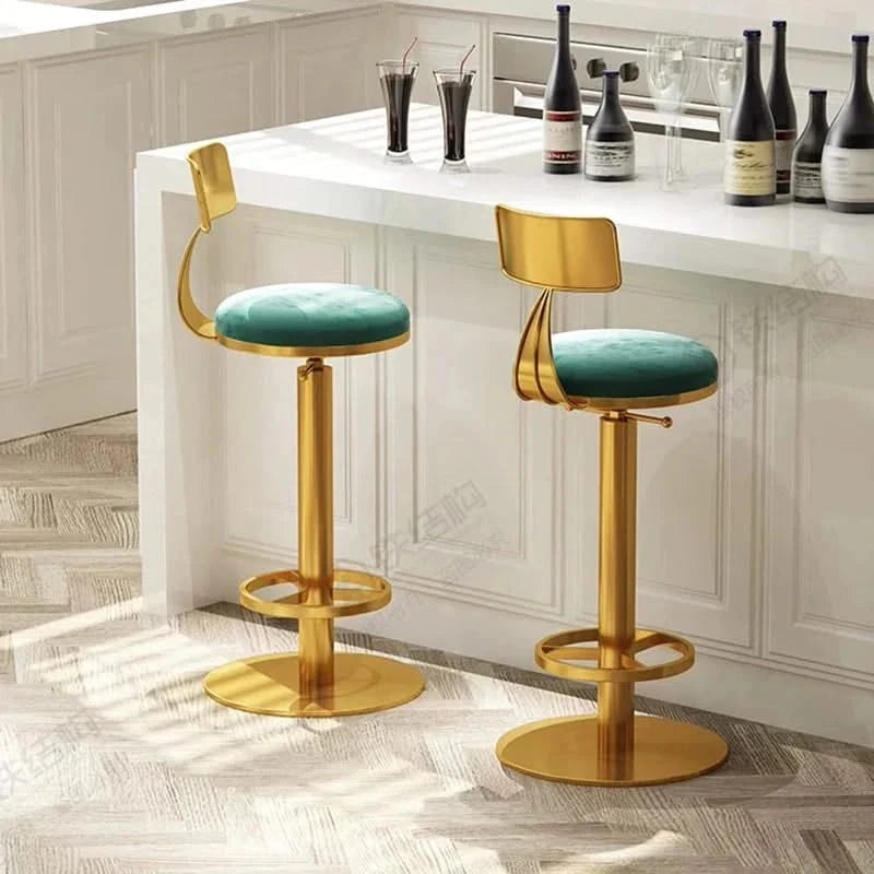 Designer Throne Gold Counter Chair Bar Stool-ChandeliersDecor.com
