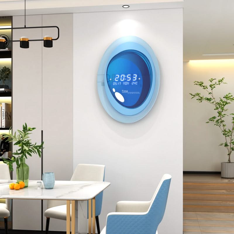ChandeliersDecor.com-Wall Clocks-Designer Wall Clock: Modern Digital Capsule Style Wall Clock