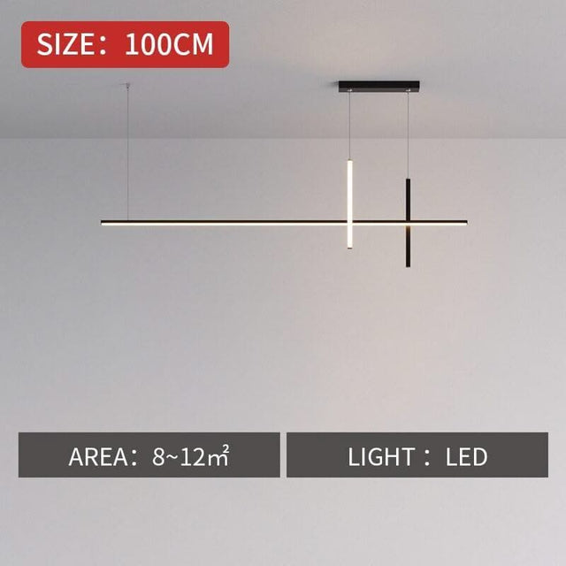 ChandeliersDecor.com-Kitchen Island-Dining Room Chandelier LED - Minimalist Strip Designer Lamp
