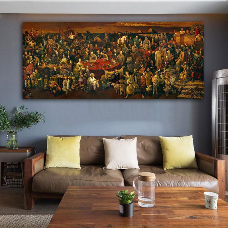 ChandeliersDecor.com-Wall Posters-Discussing Divine Comedy Canvas Wall Art