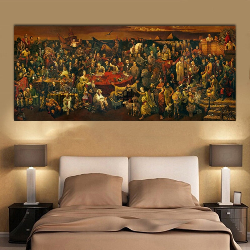ChandeliersDecor.com-Wall Posters-Discussing Divine Comedy Canvas Wall Art