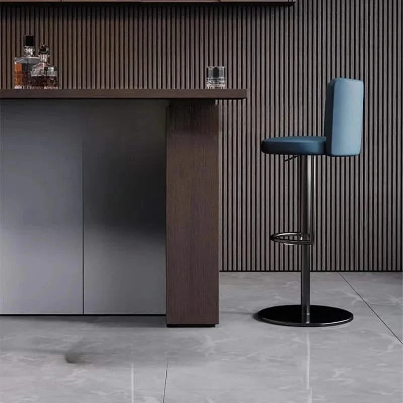 Disk Base Leather Adjustable Bar Stool-ChandeliersDecor.com