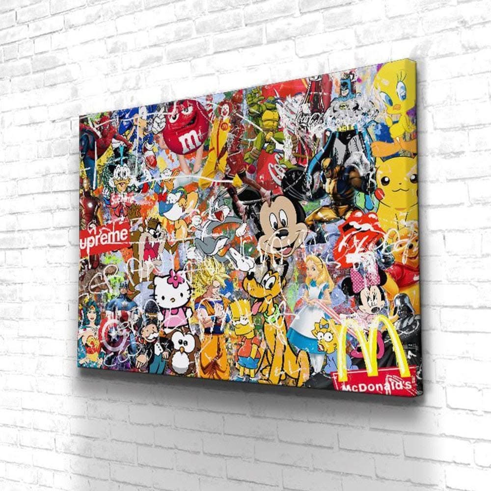 Disney Cartoon Marvel Portrait Graffiti Wall Art Poster-ChandeliersDecor.com