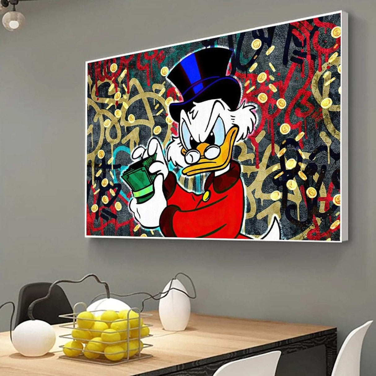 Disney Cartoon Scrooge Mcduck Canvas Wall Art-ChandeliersDecor.com