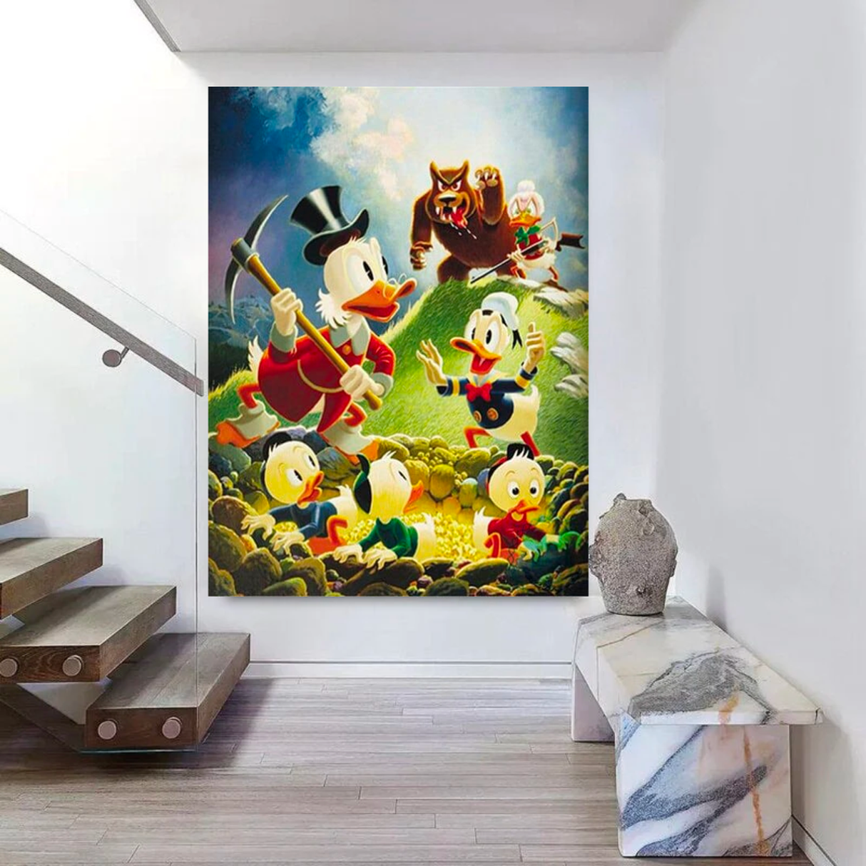 Disney Donald Duck Digging Canvas Wall Art-ChandeliersDecor.com