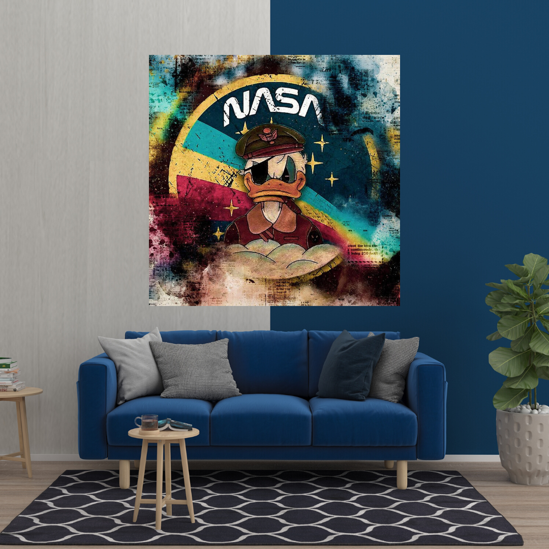 Disney Donald Duck NASA Astronaut Canvas Wall Art-ChandeliersDecor.com