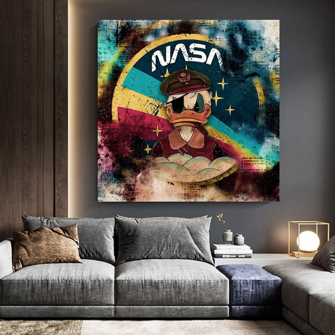Disney Donald Duck NASA Astronaut Canvas Wall Art-ChandeliersDecor.com