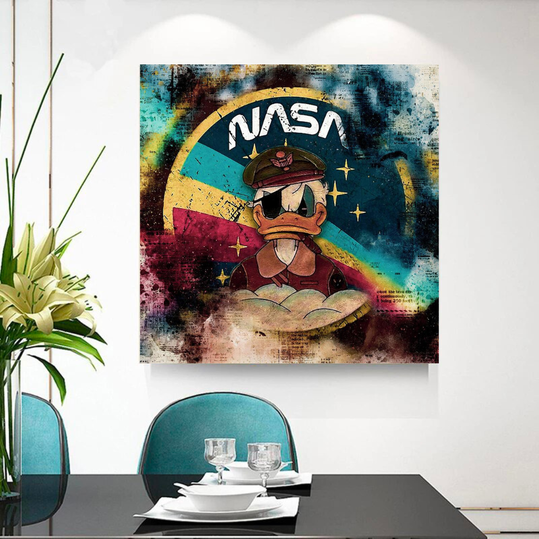 Disney Donald Duck NASA Astronaut Canvas Wall Art-ChandeliersDecor.com