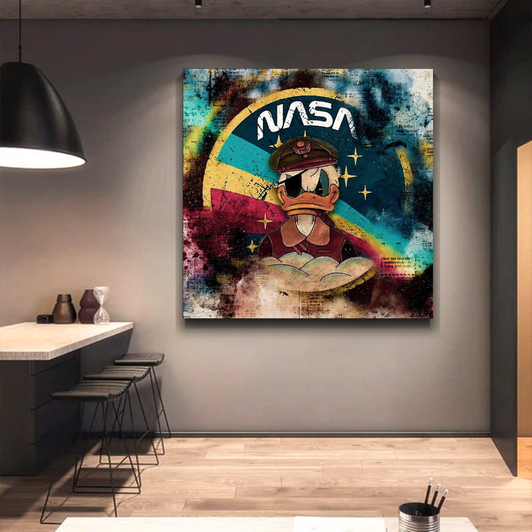 Disney Donald Duck NASA Astronaut Canvas Wall Art-ChandeliersDecor.com