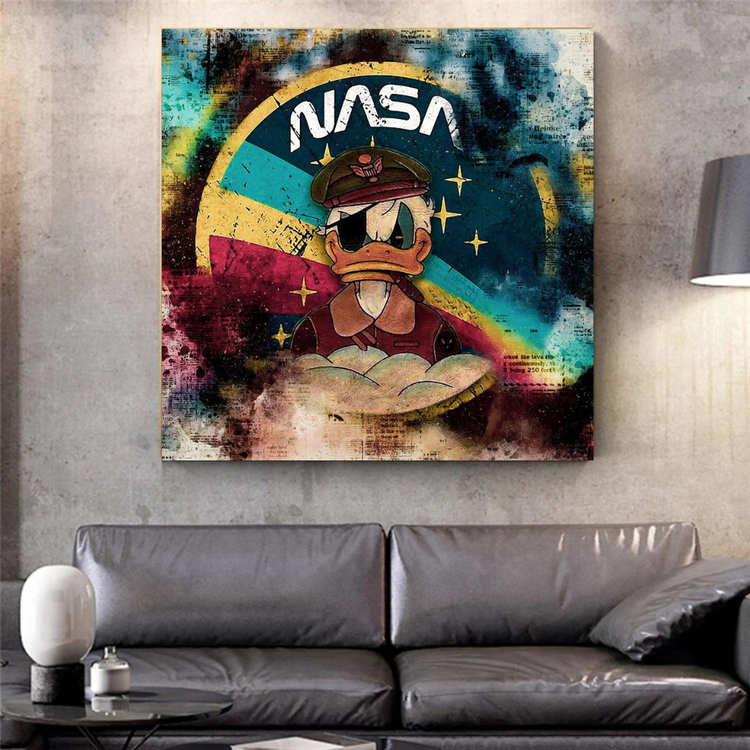 Disney Donald Duck NASA Astronaut Canvas Wall Art-ChandeliersDecor.com