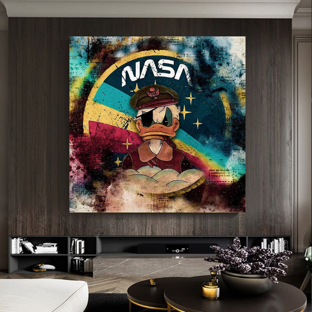Disney Donald Duck NASA Astronaut Canvas Wall Art-ChandeliersDecor.com
