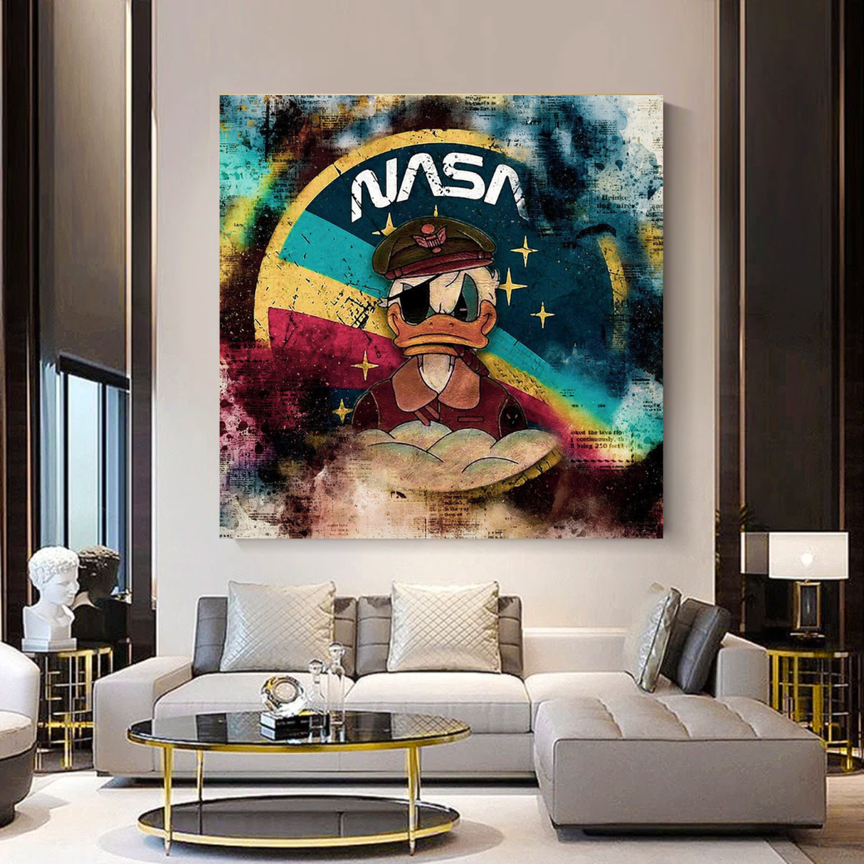 Disney Donald Duck NASA Astronaut Canvas Wall Art-ChandeliersDecor.com