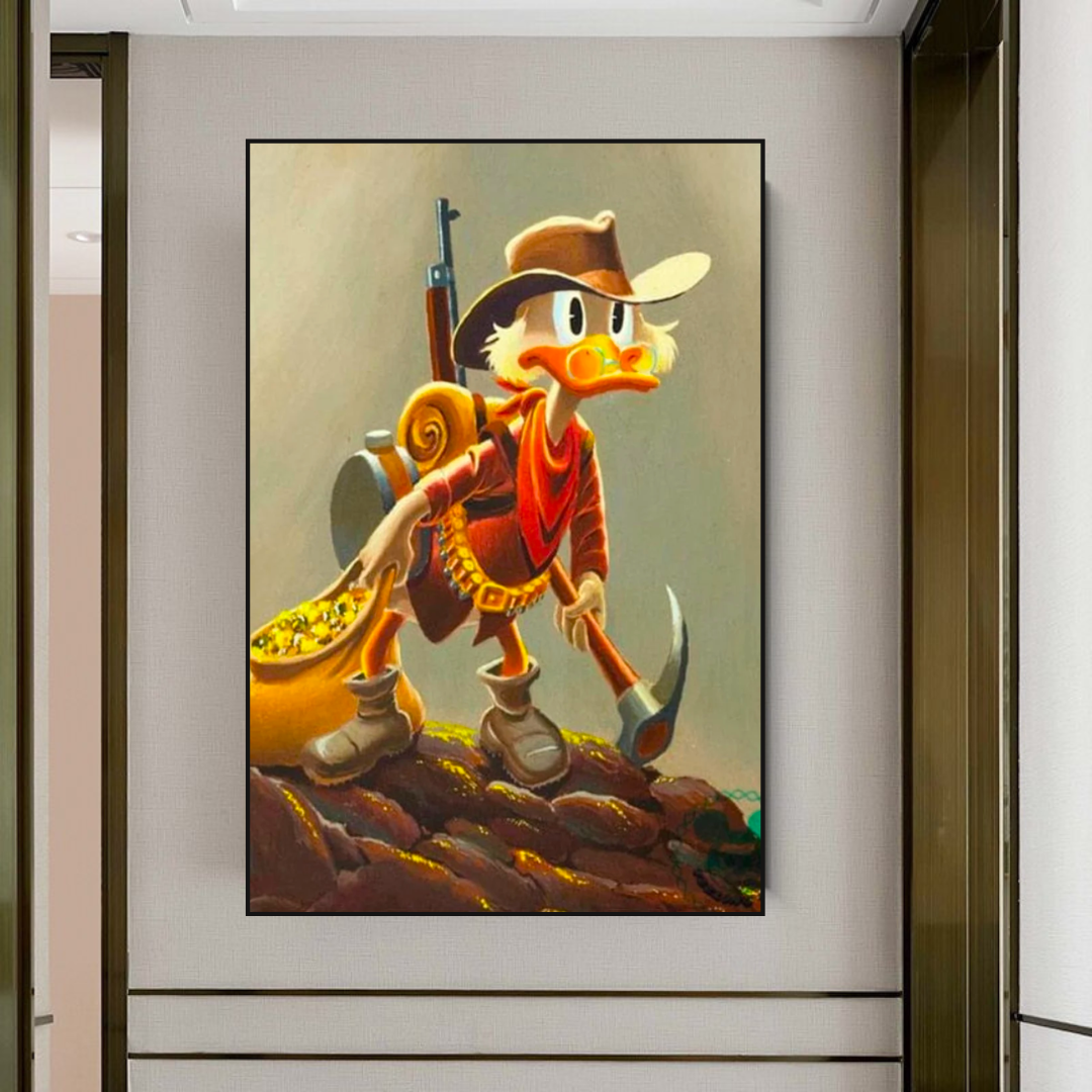 Disney Donald Duck Scrooge Mcduck Canvas Wall Art-ChandeliersDecor.com