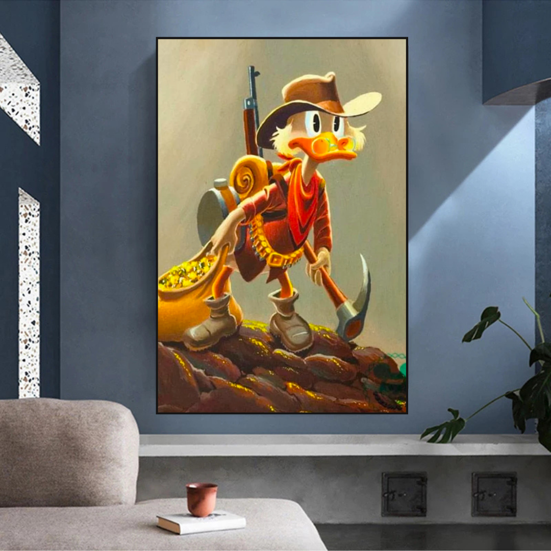 Disney Donald Duck Scrooge Mcduck Canvas Wall Art-ChandeliersDecor.com