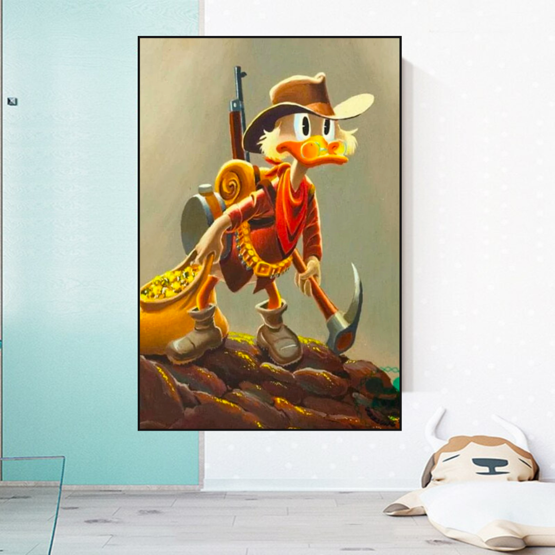 Disney Donald Duck Scrooge Mcduck Canvas Wall Art-ChandeliersDecor.com