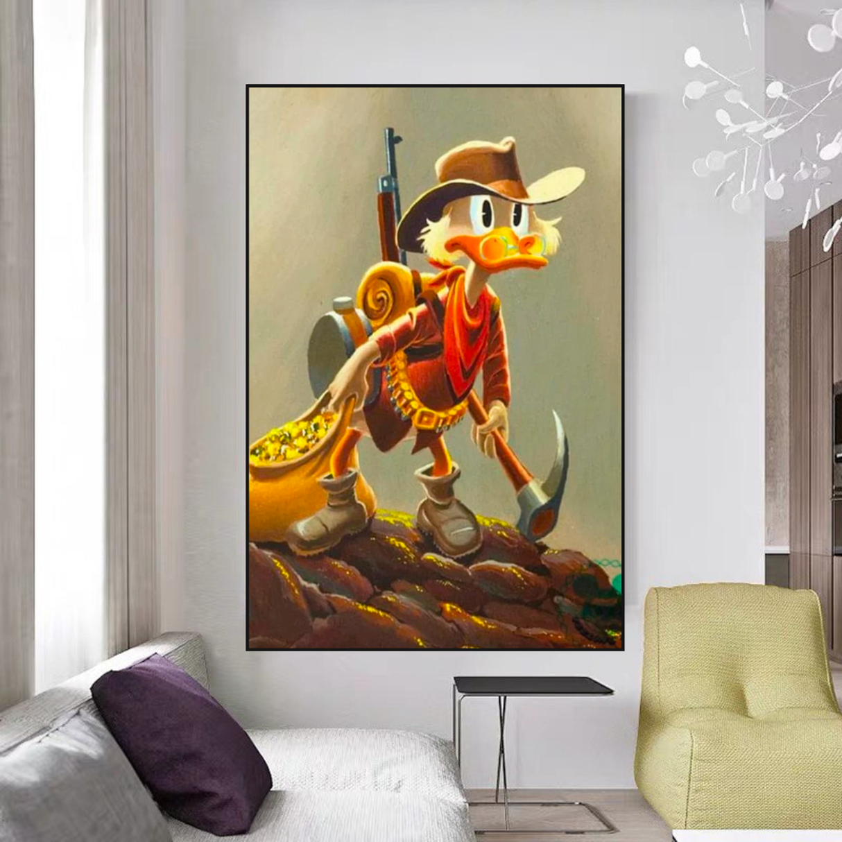Disney Donald Duck Scrooge Mcduck Canvas Wall Art-ChandeliersDecor.com