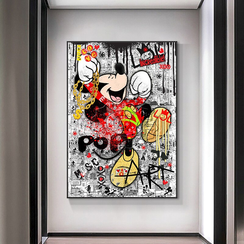 ChandeliersDecor.com-Wall Posters-Disney Mickey Mouse Canvas Wall Art: Authentic & Vibrant