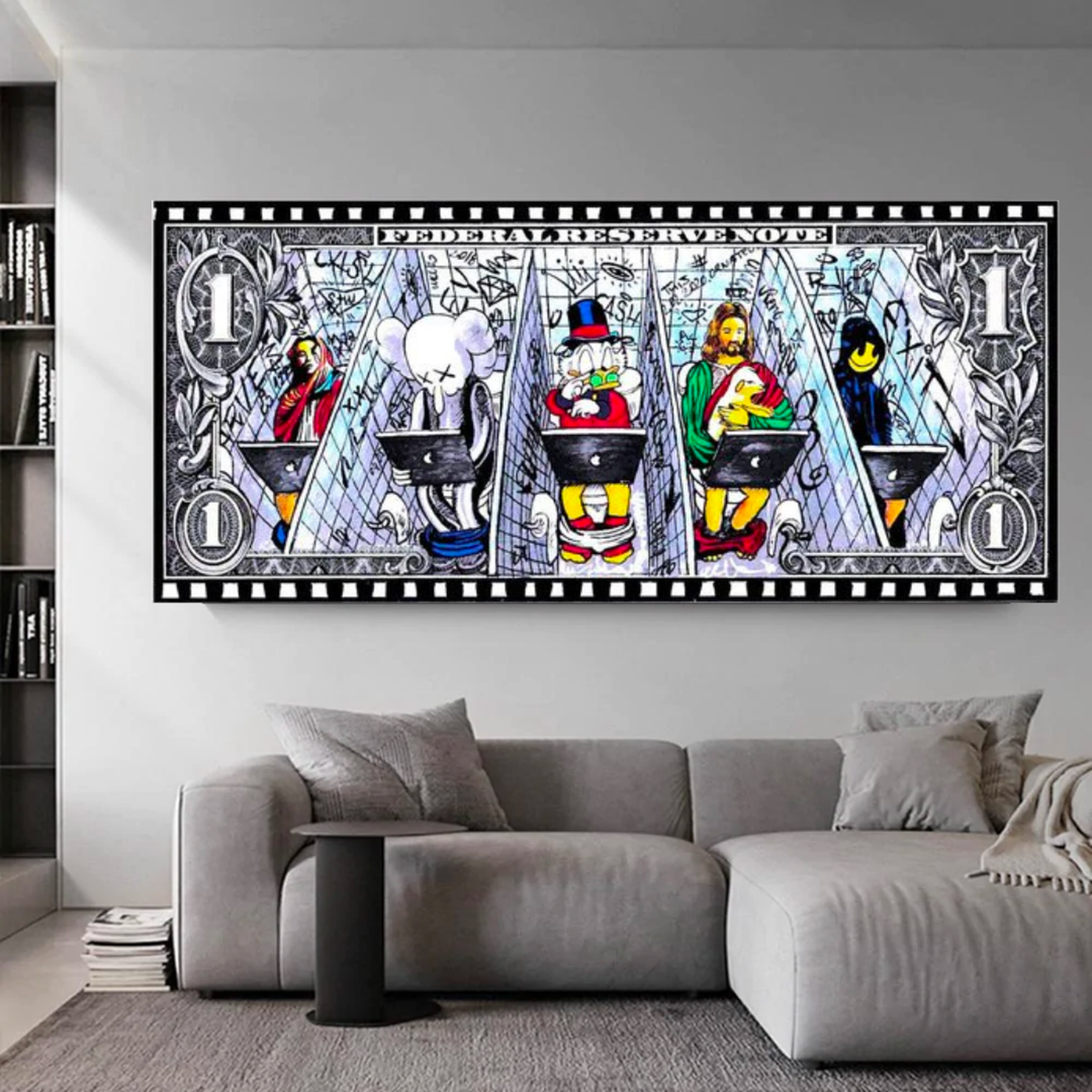 Disney Scrooge McDuck Dollar Donald Duck Canvas Wall Art-ChandeliersDecor.com
