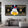 ChandeliersDecor.com-Scrooge McDuck Wall Art-Disney Scrooge McDuck Dollar Donald Duck Canvas Wall Art