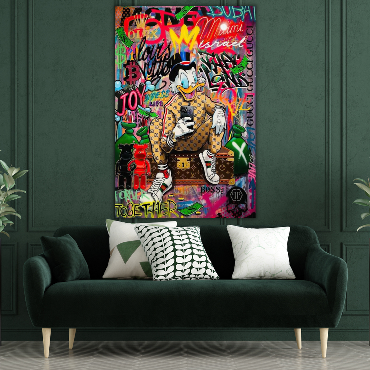 Disney Scrooge McDuck Taking Photo Canvas Wall Art-ChandeliersDecor.com