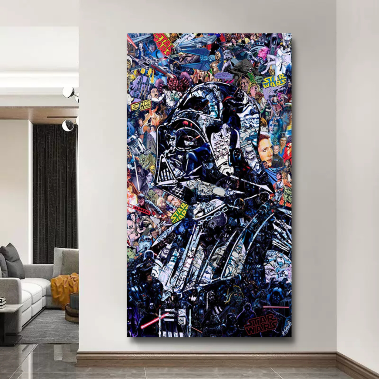 Disney Star Wars Poster Darth Vader Canvas Wall Art-ChandeliersDecor.com