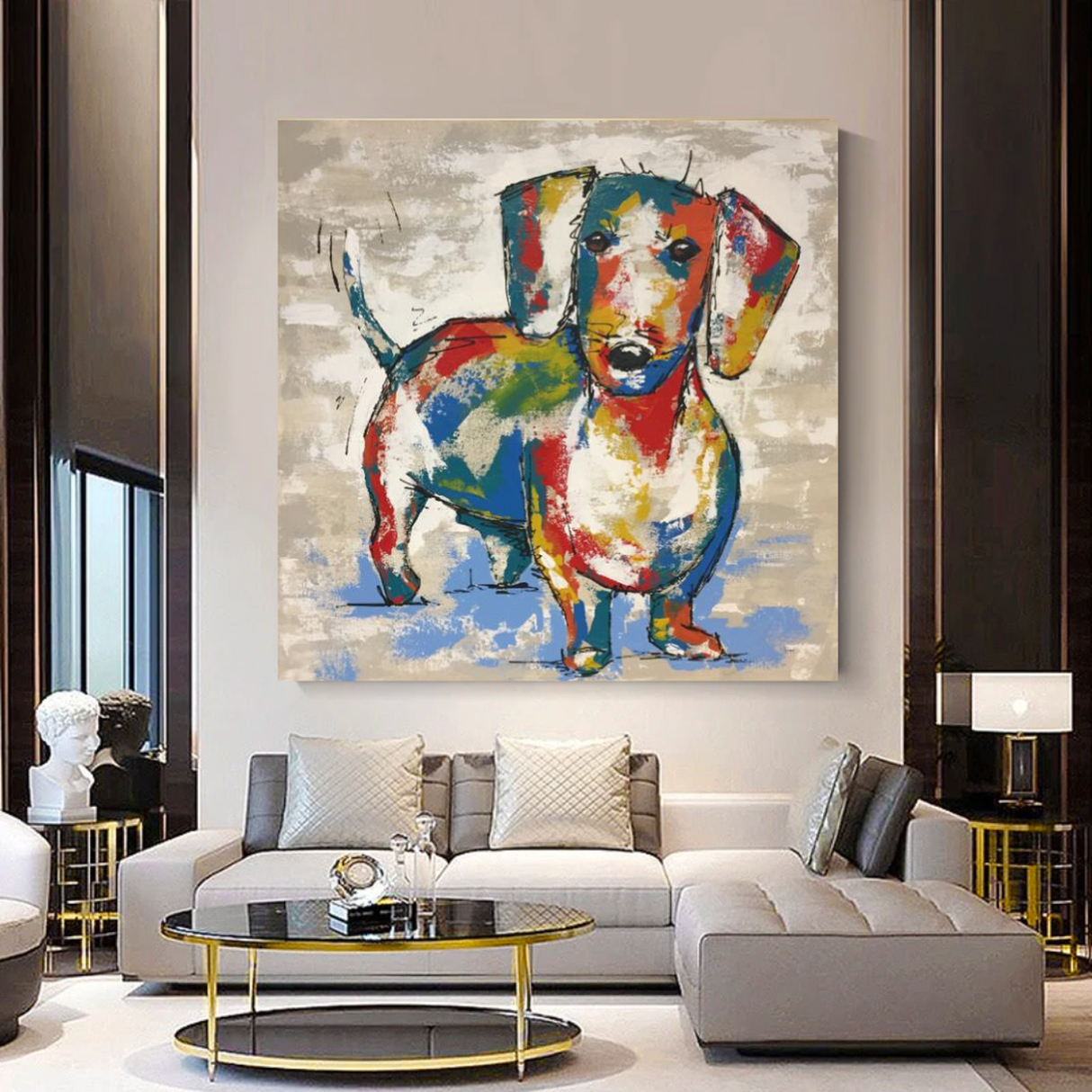ChandeliersDecor.com-Wall Posters-Dog Canvas Wall Art