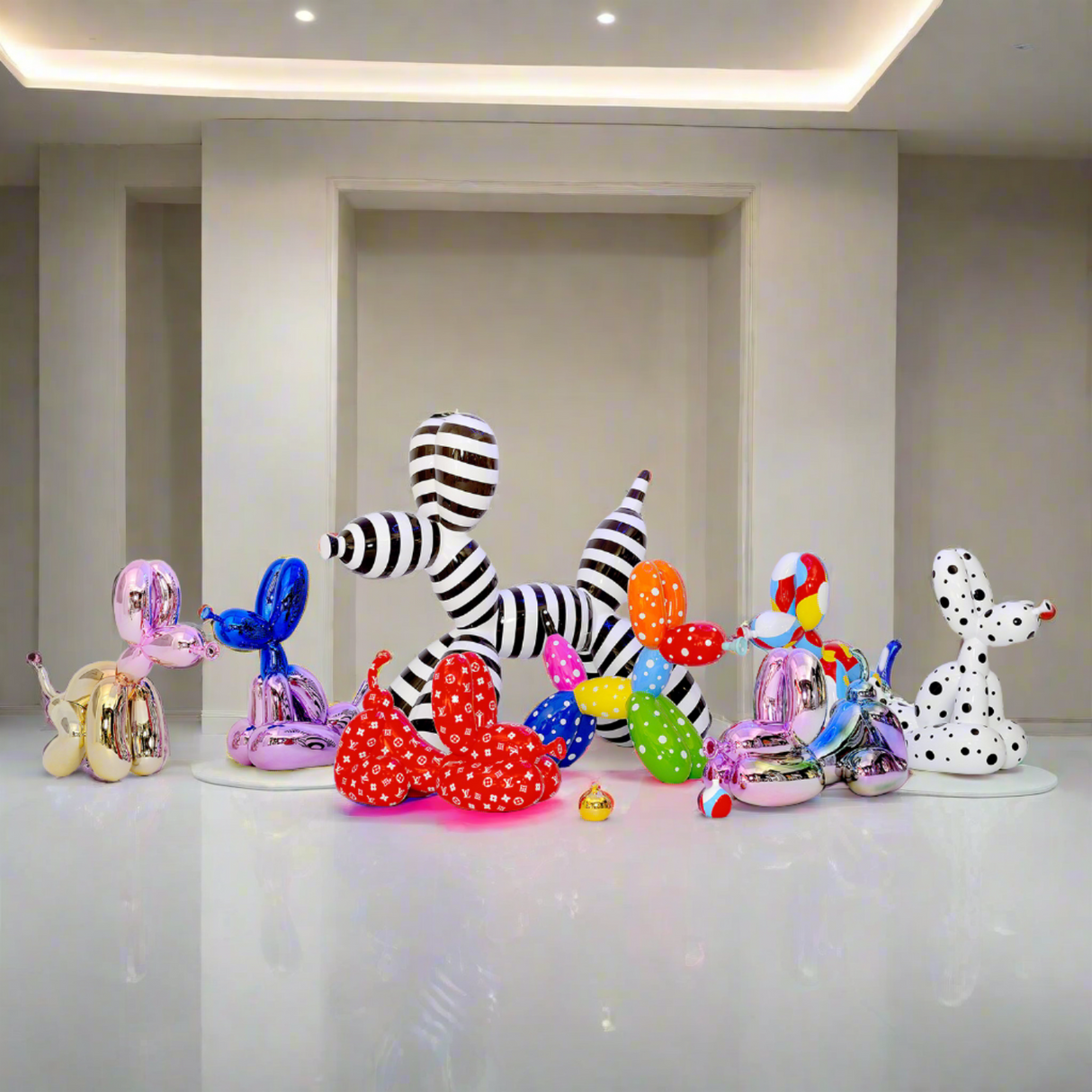 Dog Electroplated Sculpture Statue-ChandeliersDecor.com