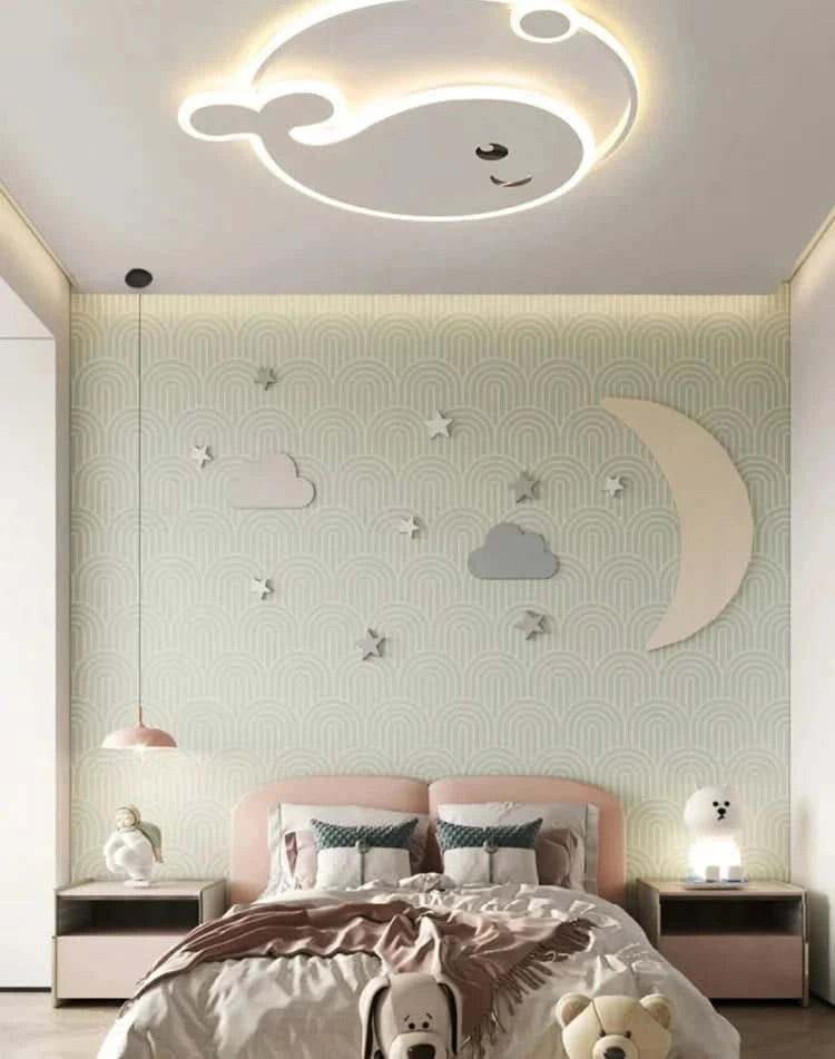 ChandeliersDecor.com-Kids Room Nursery Lighting-Dolphin Shape LED Ceiling Light For Kids Room