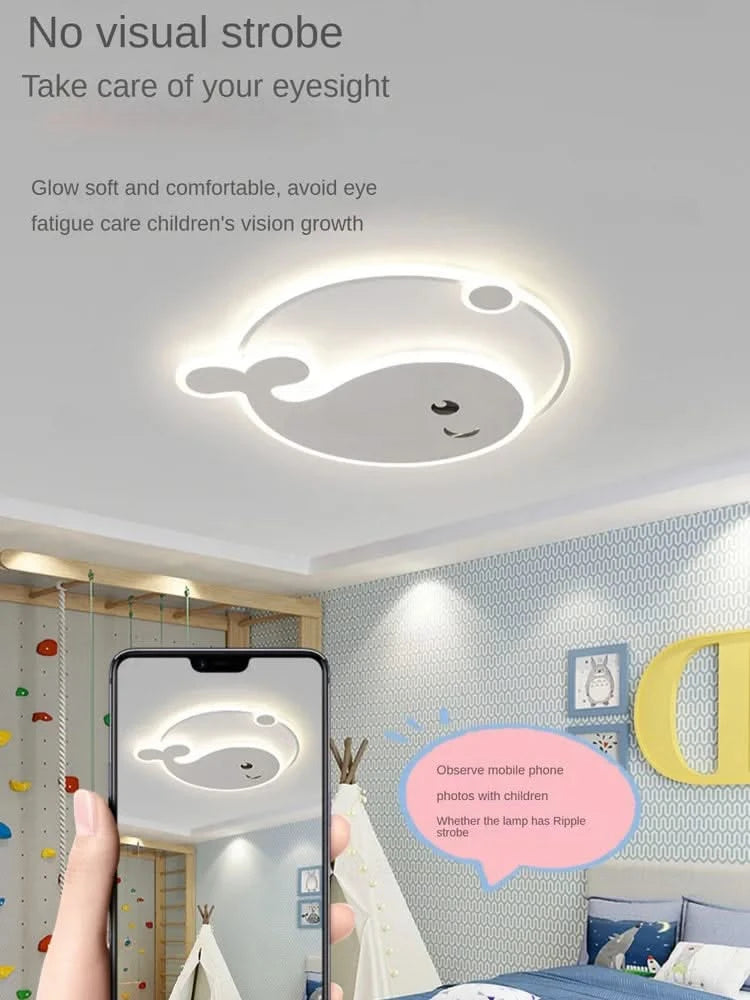 ChandeliersDecor.com-Kids Room Nursery Lighting-Dolphin Shape LED Ceiling Light For Kids Room