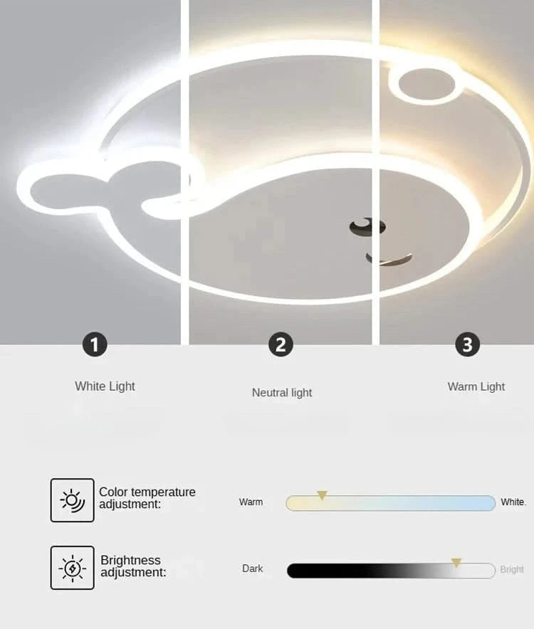 ChandeliersDecor.com-Kids Room Nursery Lighting-Dolphin Shape LED Ceiling Light For Kids Room