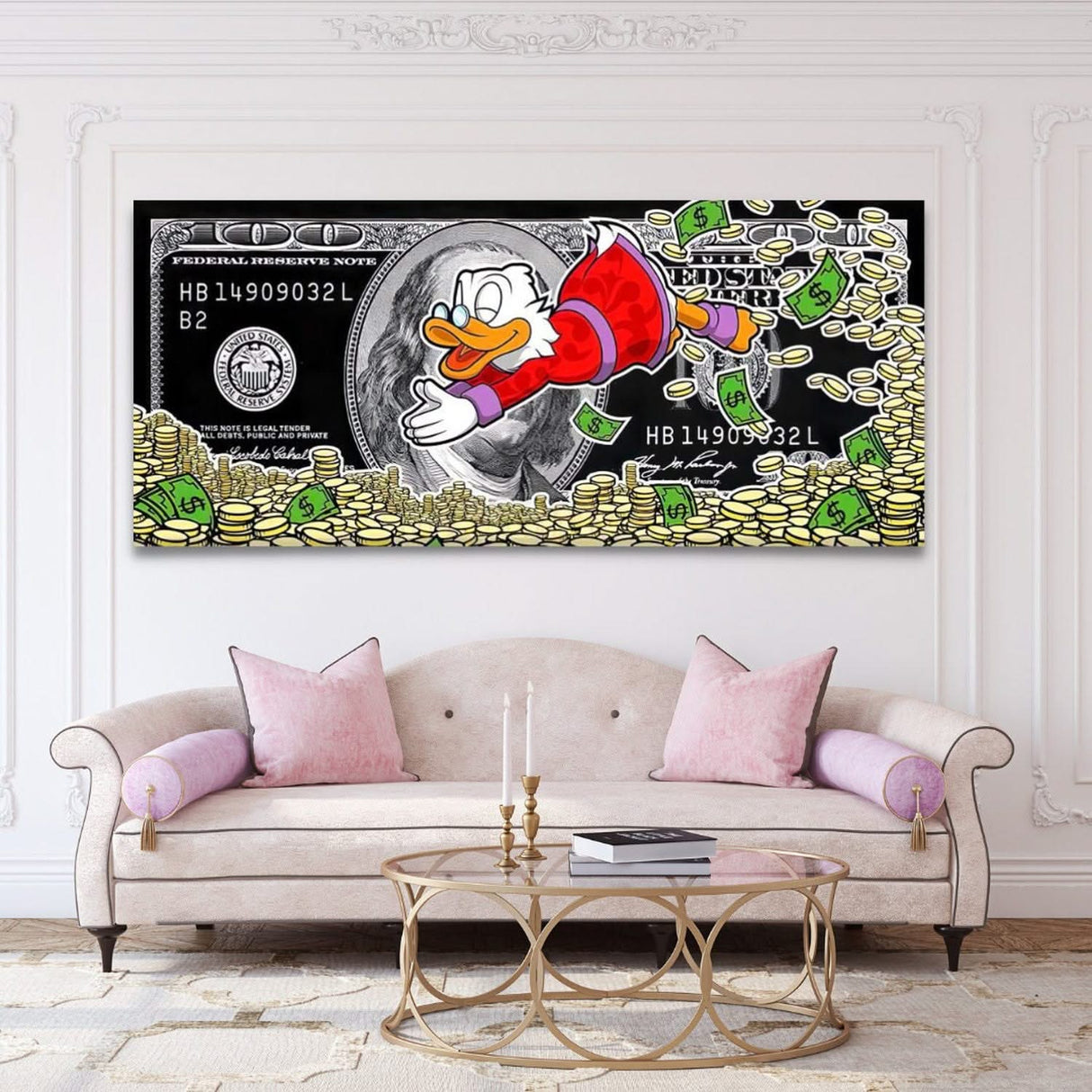 Donald Duck Money Wall Art: Stylish & Unique Home Decor-ChandeliersDecor.com