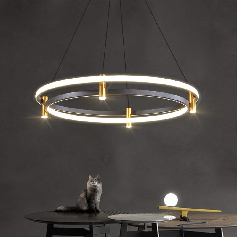 Dual Ring LED Chandelier: Exquisite Lighting Fixture-ChandeliersDecor.com