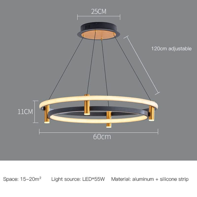 Dual Ring LED Chandelier: Exquisite Lighting Fixture-ChandeliersDecor.com
