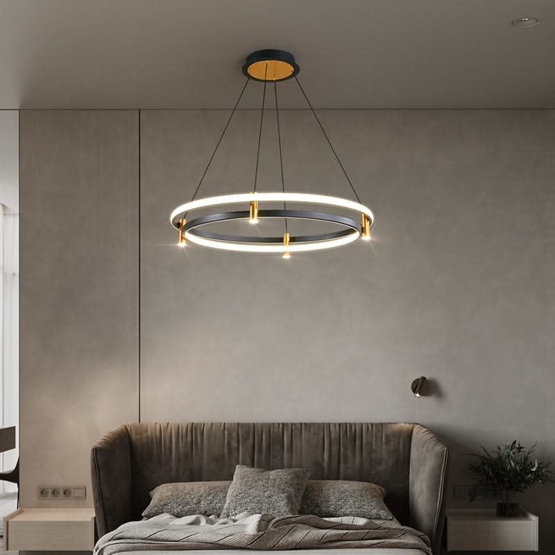 Dual Ring LED Chandelier: Exquisite Lighting Fixture-ChandeliersDecor.com