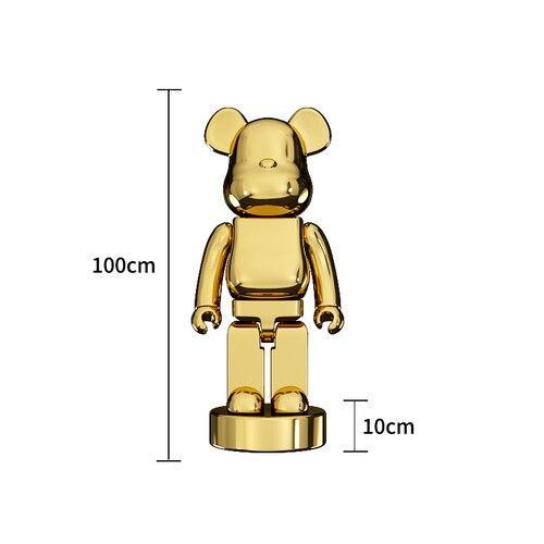ChandeliersDecor.com-Bearbrick Statues-Electroplating Multicolour Bearbrick Statue Large