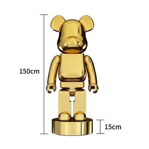 ChandeliersDecor.com-Bearbrick Statues-Electroplating Multicolour Bearbrick Statue Large