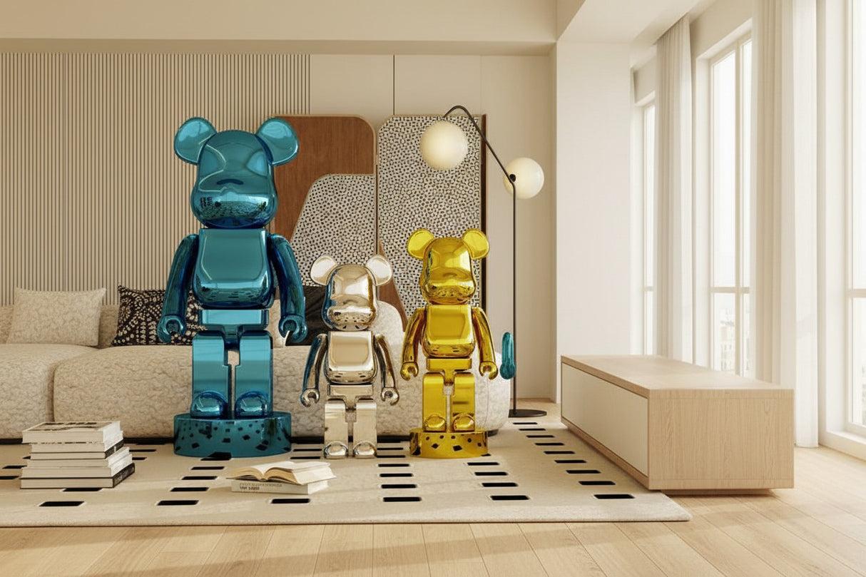 ChandeliersDecor.com-Bearbrick Statues-Electroplating Multicolour Bearbrick Statue Large