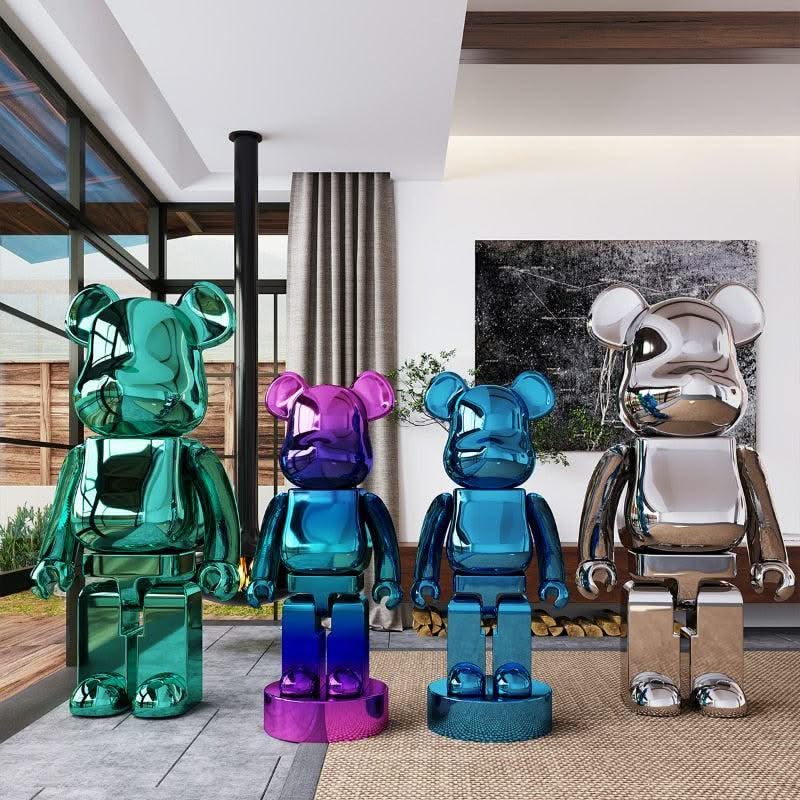 ChandeliersDecor.com-Bearbrick Statues-Electroplating Multicolour Bearbrick Statue Large
