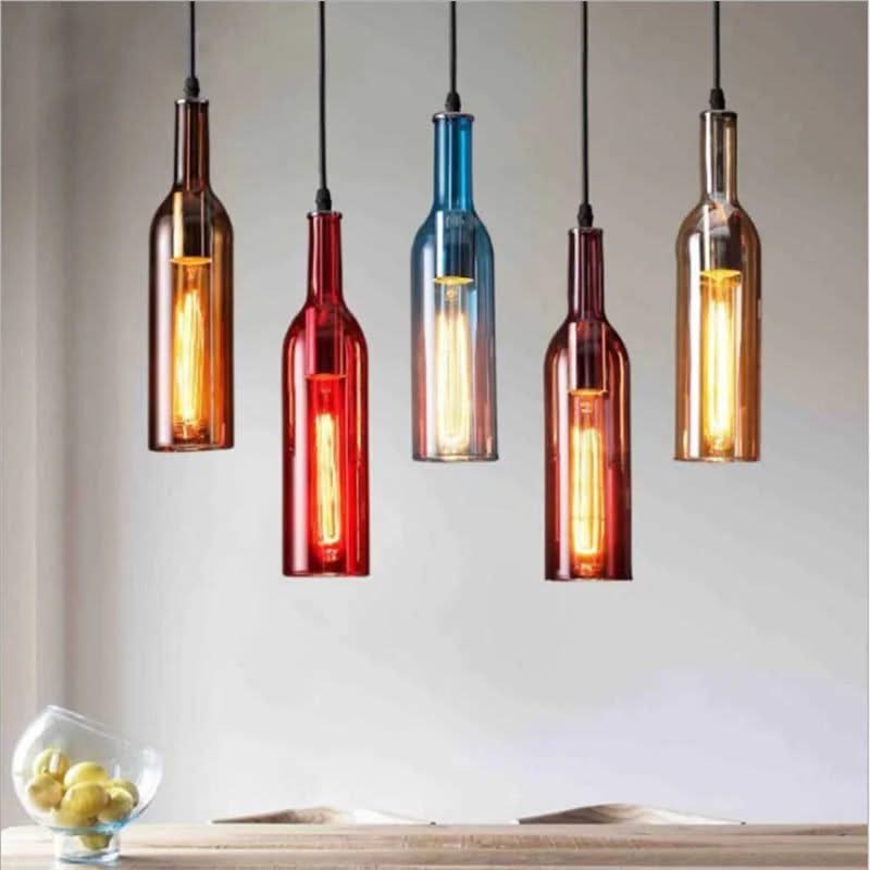 Elevate Your Decor with the Wine Bottle Creative LED Pendant Light-ChandeliersDecor.com
