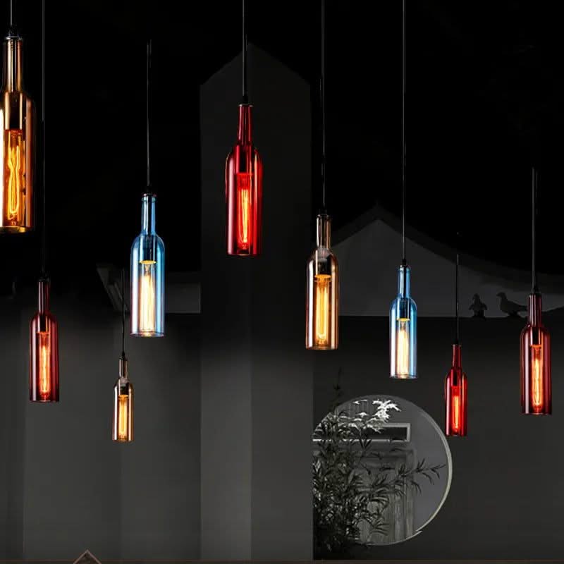 Elevate Your Decor with the Wine Bottle Creative LED Pendant Light-ChandeliersDecor.com