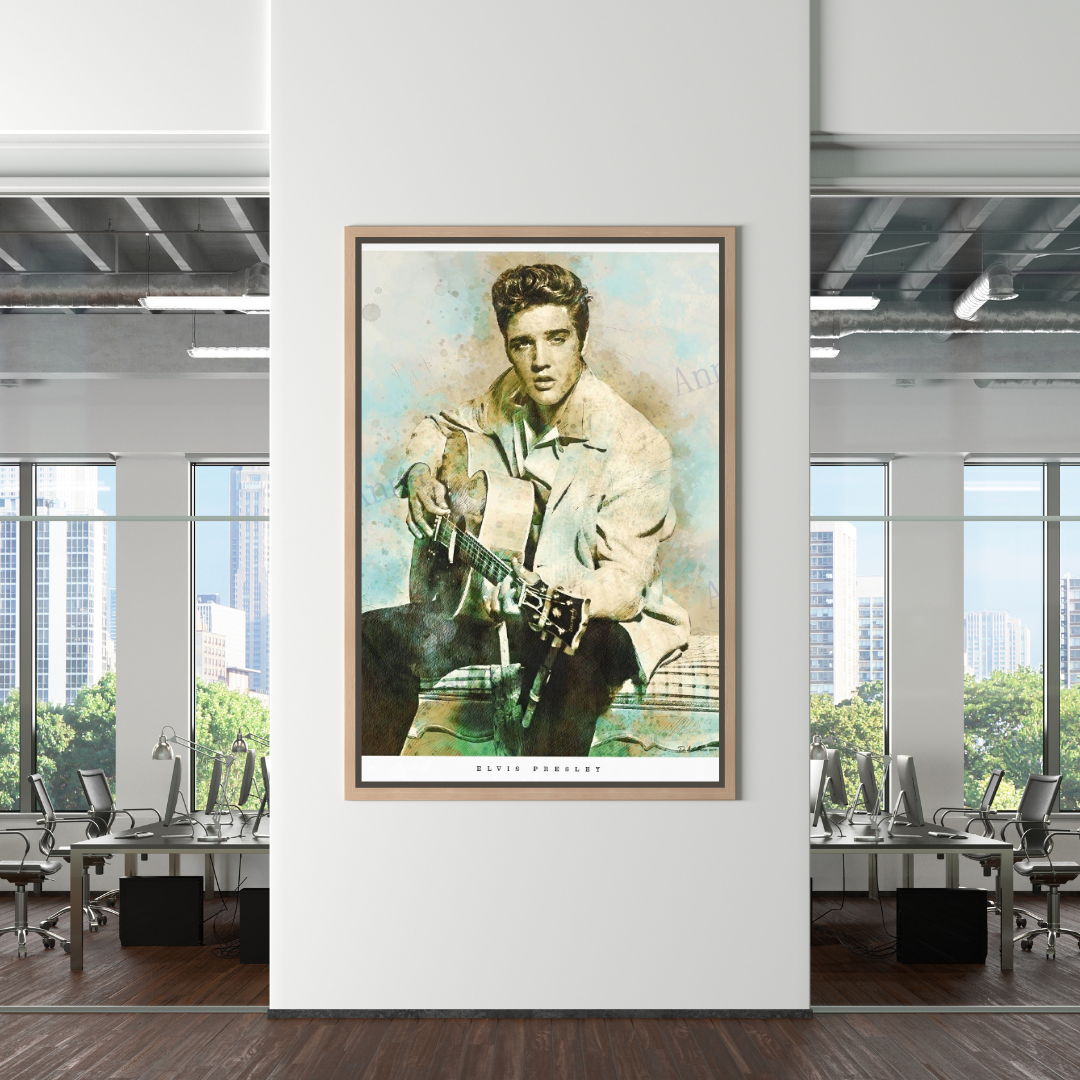 ChandeliersDecor.com-Musicians Wall Art-Elvis Poster - Find The Perfect Wall Art