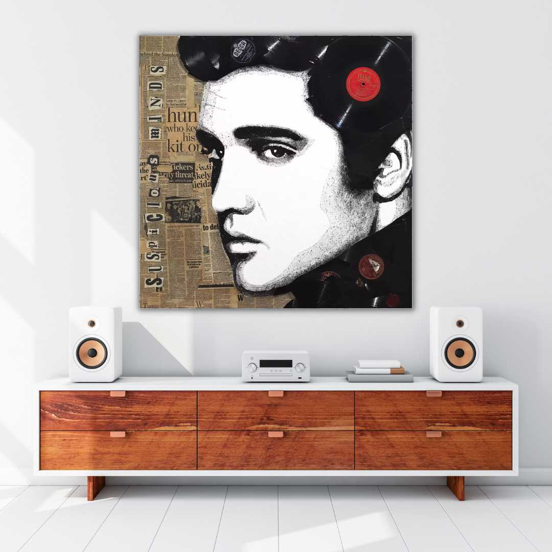ChandeliersDecor.com-Musicians Wall Art-Elvis Presley Art: Suspicious Minds Canvas Wall Art