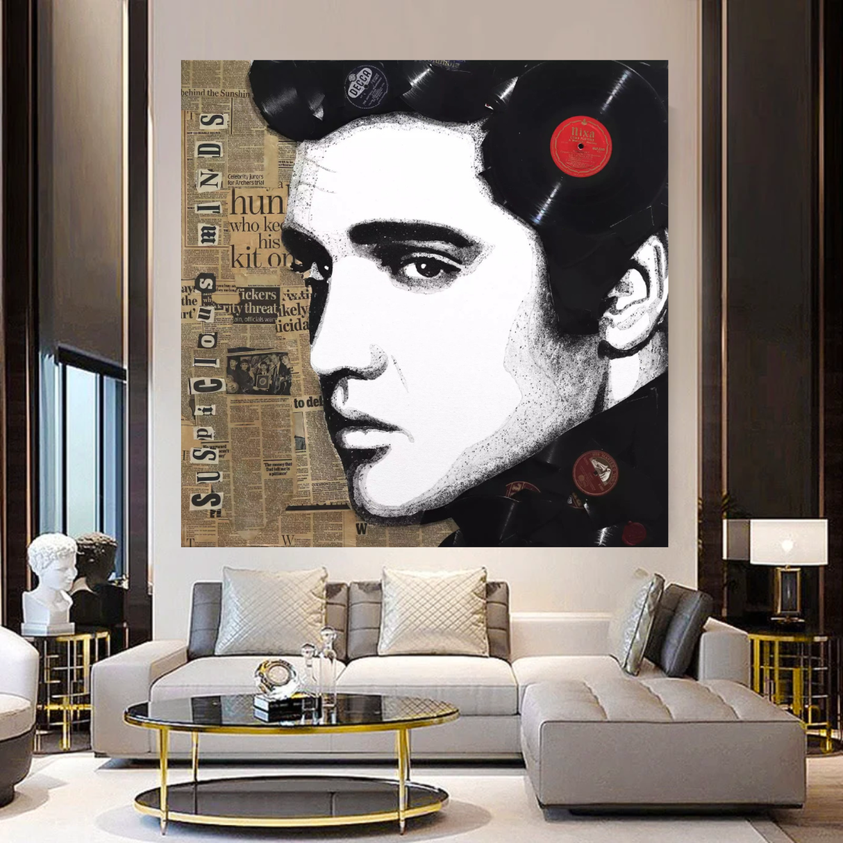 Elvis Presley Art: Suspicious Minds Canvas Wall Art-ChandeliersDecor.com