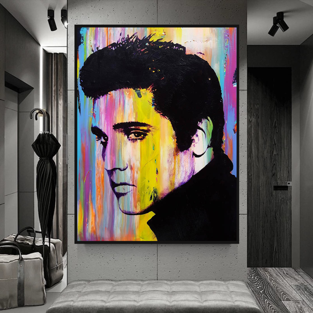 Elvis Presley Poster: Stunning Artwork of the King!-ChandeliersDecor.com