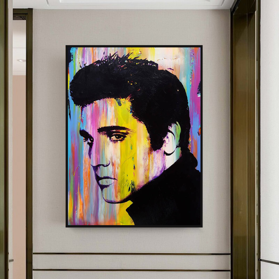 Elvis Presley Poster: Stunning Artwork of the King!-ChandeliersDecor.com