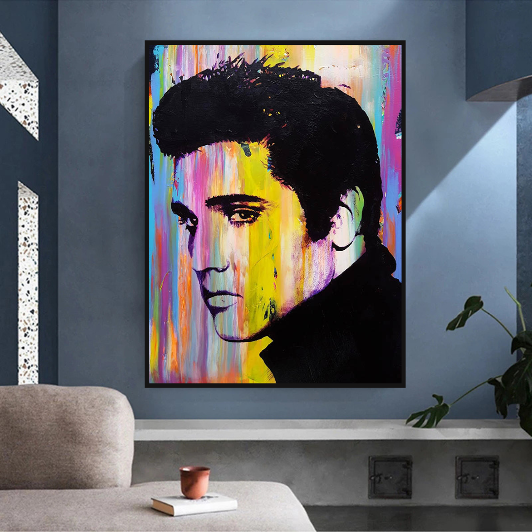 Elvis Presley Poster: Stunning Artwork of the King!-ChandeliersDecor.com