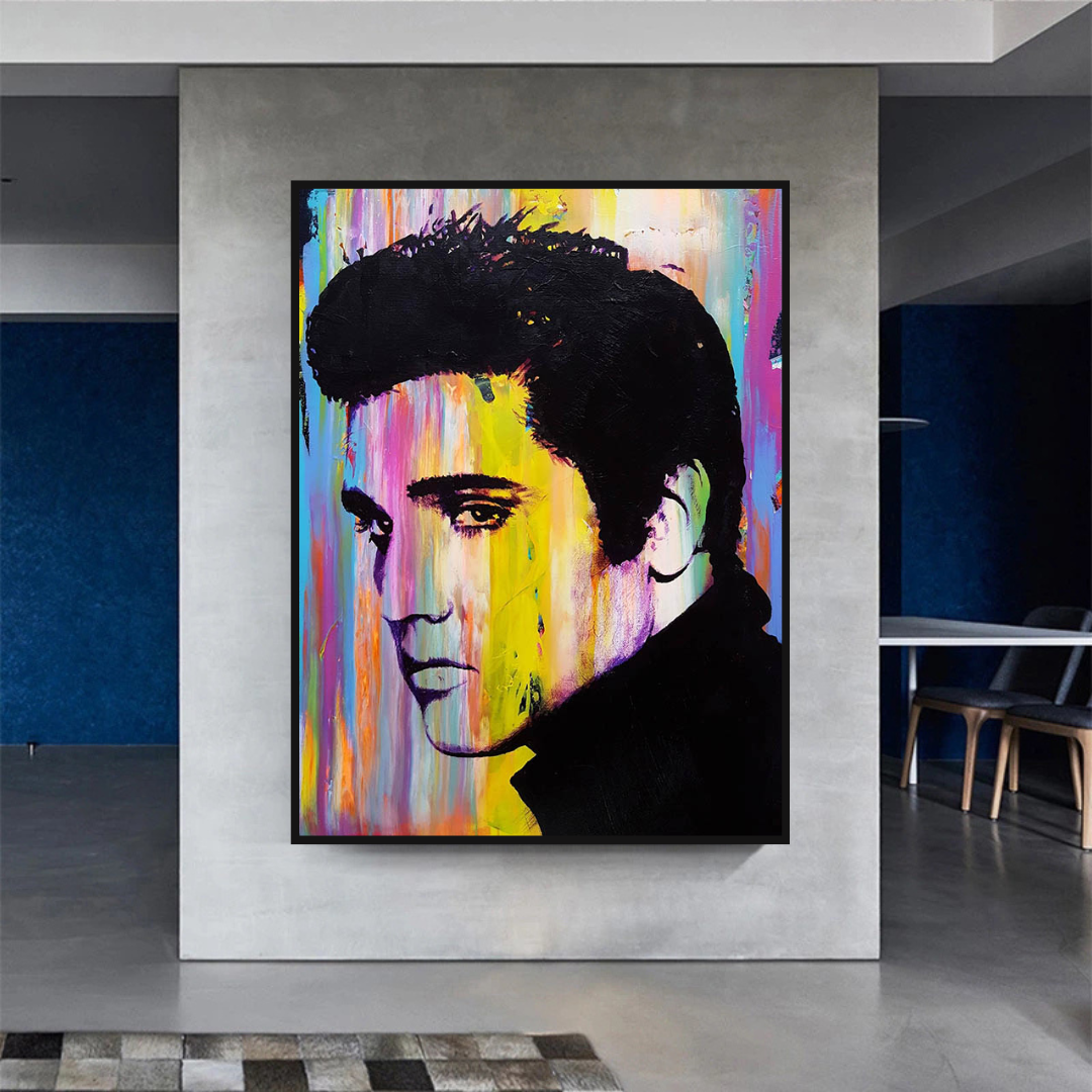 Elvis Presley Poster: Stunning Artwork of the King!-ChandeliersDecor.com
