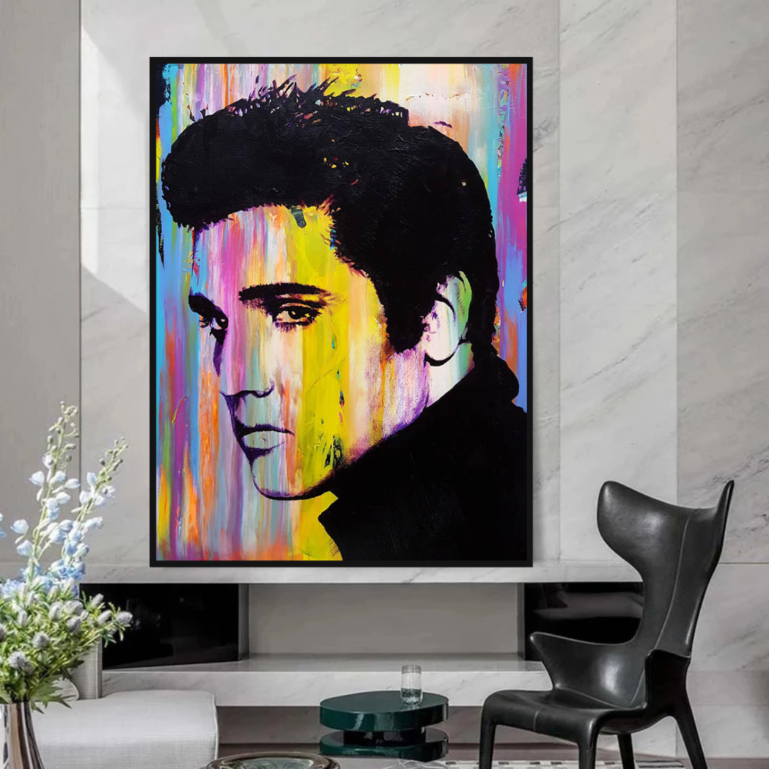 Elvis Presley Poster: Stunning Artwork of the King!-ChandeliersDecor.com
